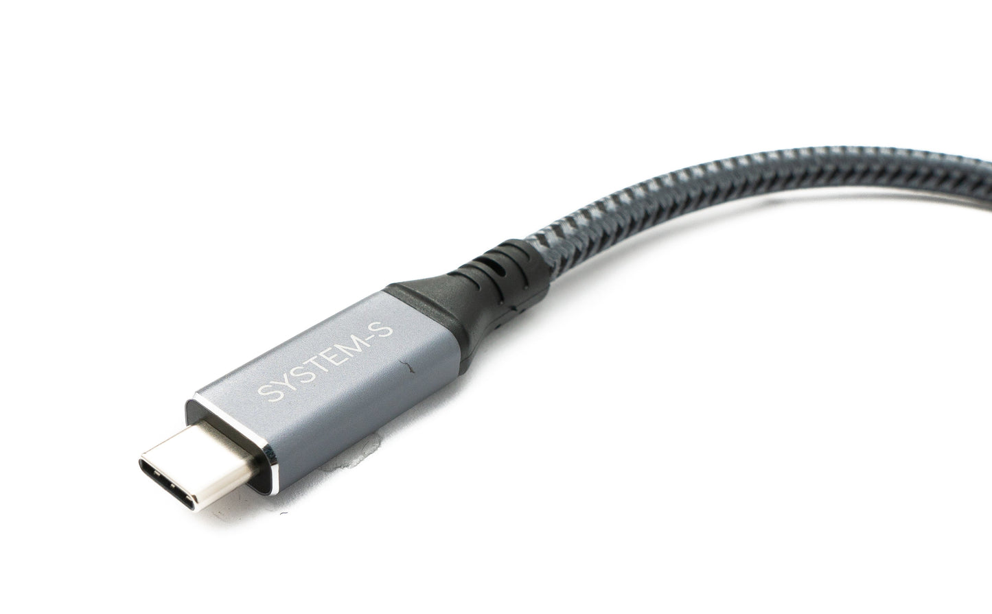SYSTEM-S USB4 USB 30 cm cable Type C male to female braided 40 Gbit/s 240 W USB 4.0 cable