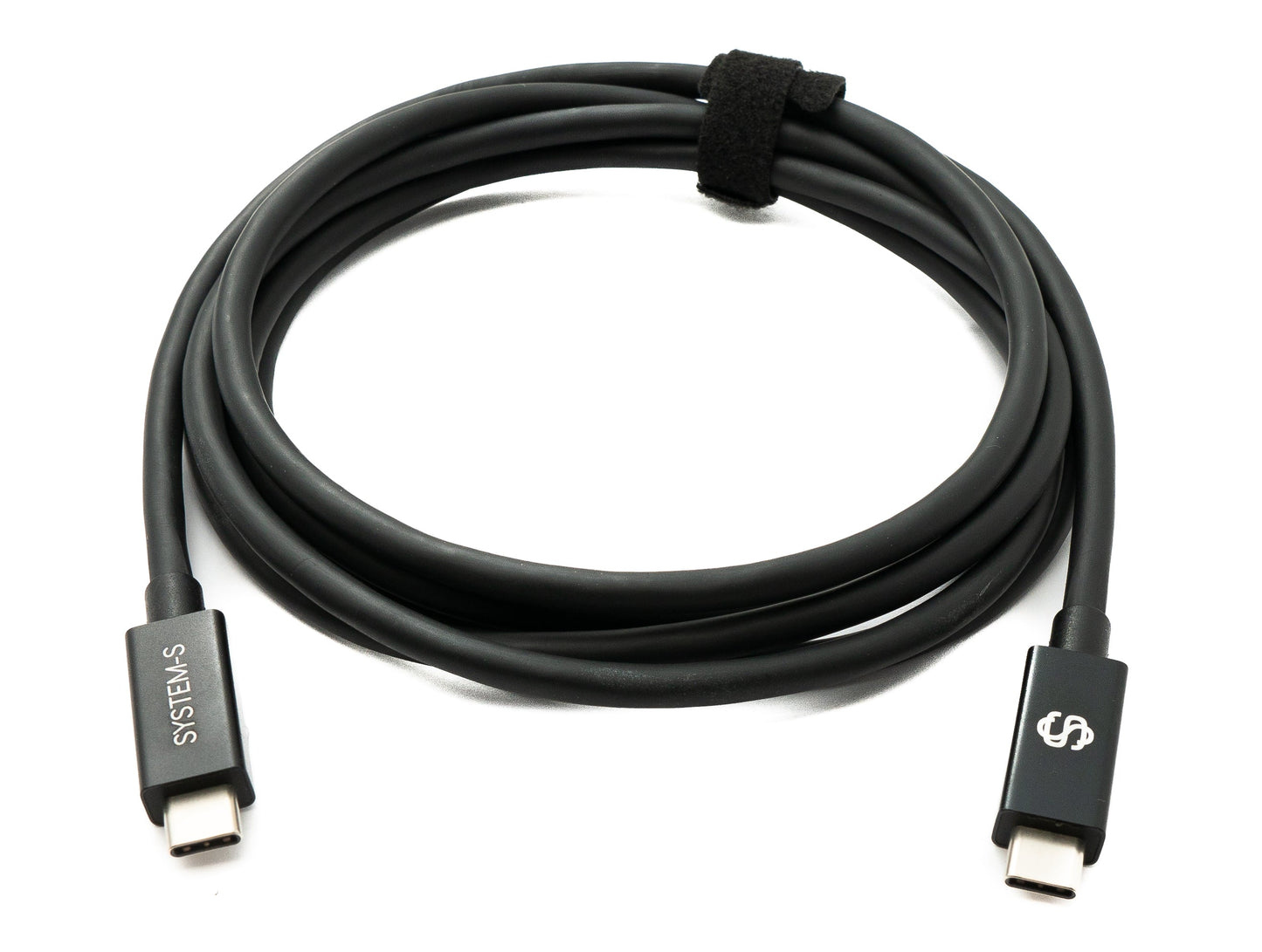 SYSTEM-S USB Thunderbolt 4 200 cm snúra af gerð C karlkyns í karlkyns 40 Gbit/s 240 W snúru millistykki