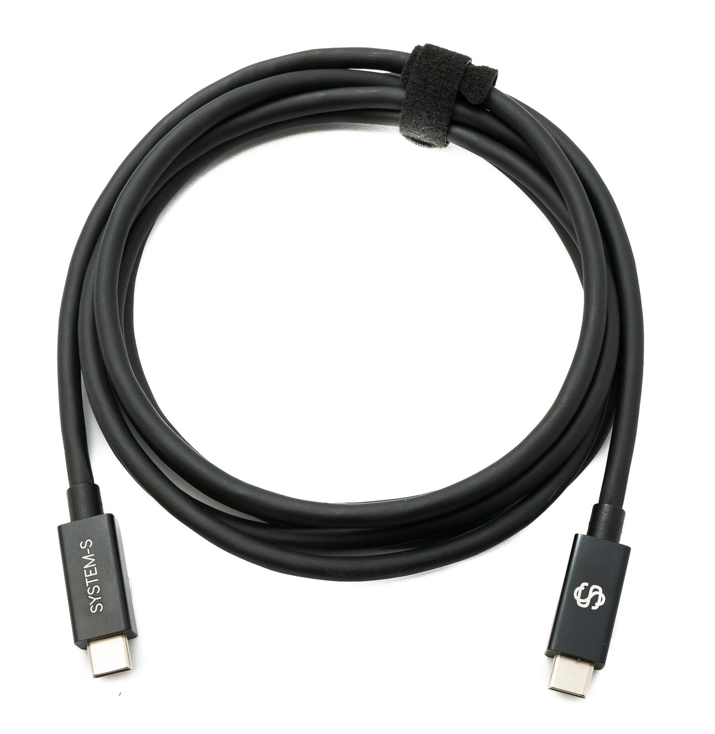 SYSTEM-S USB Thunderbolt 4 200 cm snúra af gerð C karlkyns í karlkyns 40 Gbit/s 240 W snúru millistykki