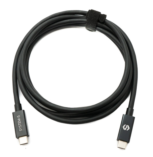 SYSTEM-S USB Thunderbolt 4 200 cm snúra af gerð C karlkyns í karlkyns 40 Gbit/s 240 W snúru millistykki