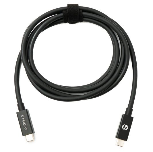 SYSTEM-S USB Thunderbolt 4 150 cm Cable Type C Male to Male 40 Gbit/s 240 W Cable Adapter