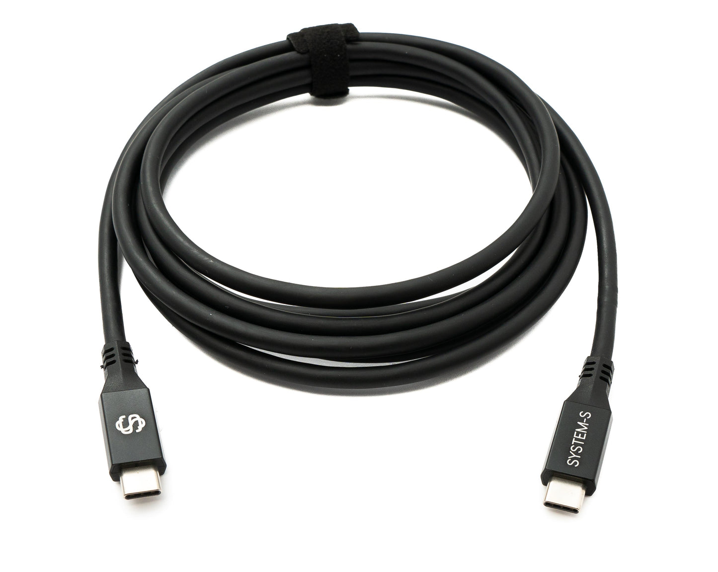 SYSTEM-S USB4 USB 250 cm Kabel Typ C Stecker zu Stecker 40 Gbit/s 240 W USB 4.0 Kabel