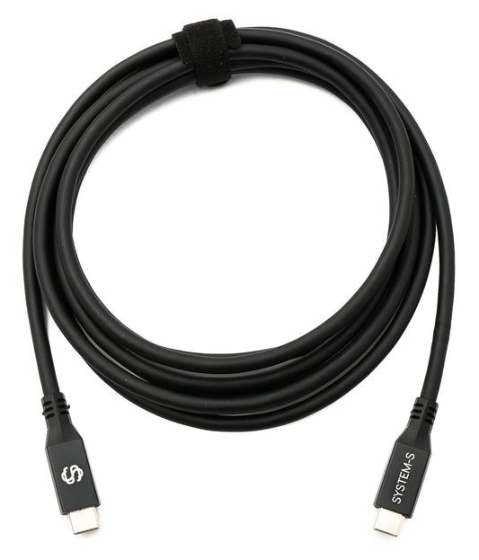 SYSTEM-S USB4 USB 250 cm snúra af gerð C karlkyns í karlkyns 40 Gbit/s 240 W USB 4.0 snúra