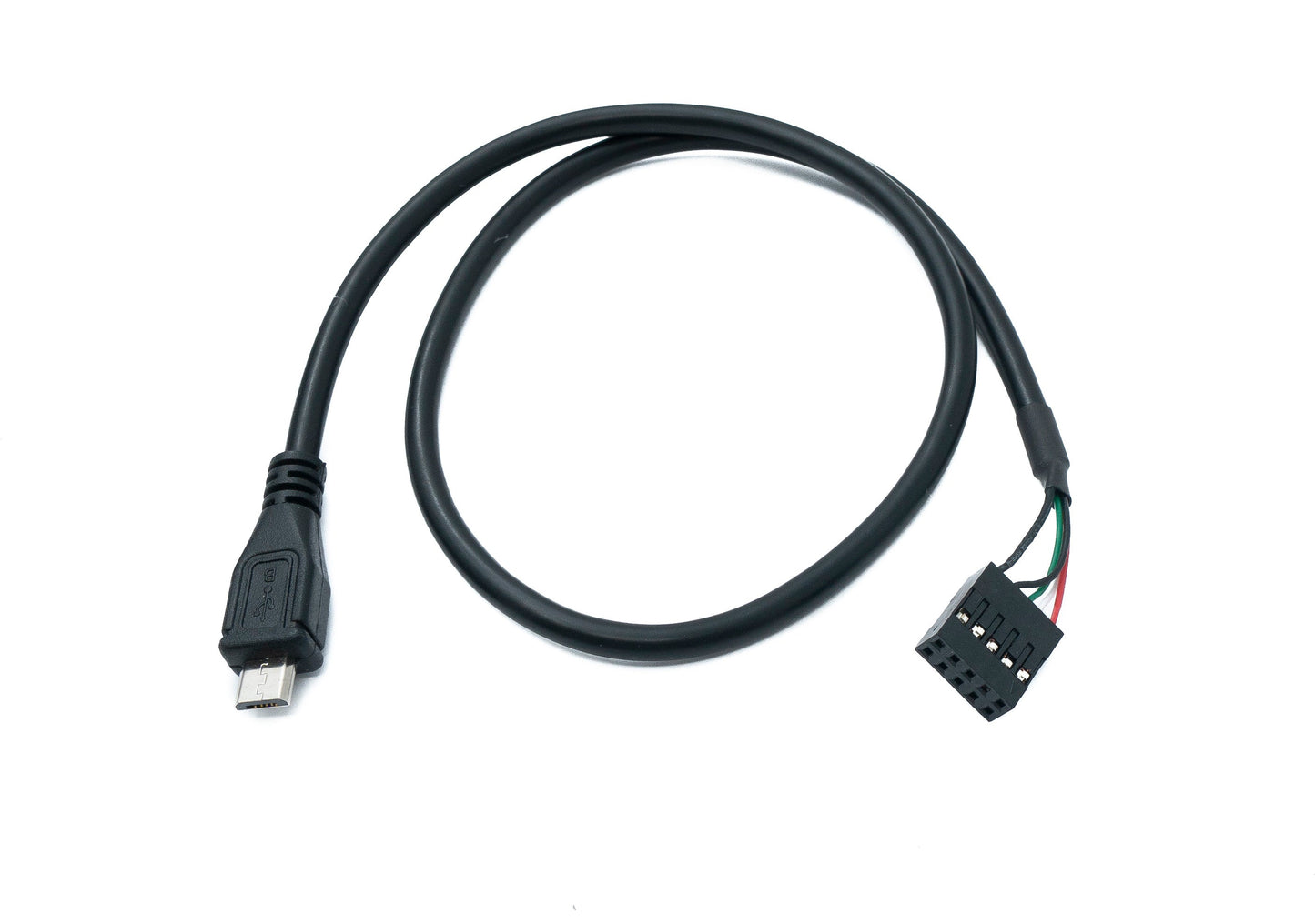 SYSTEM-S USB 2.0 snúra 50 cm Micro B karlkyns í 9 pinna Dupont kvenkyns 9 pinna kvenkyns