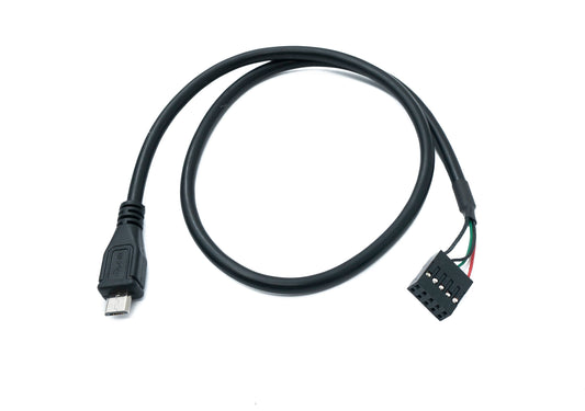 SYSTEM-S USB 2.0 snúra 50 cm Micro B karlkyns í 9 pinna Dupont kvenkyns 9 pinna kvenkyns
