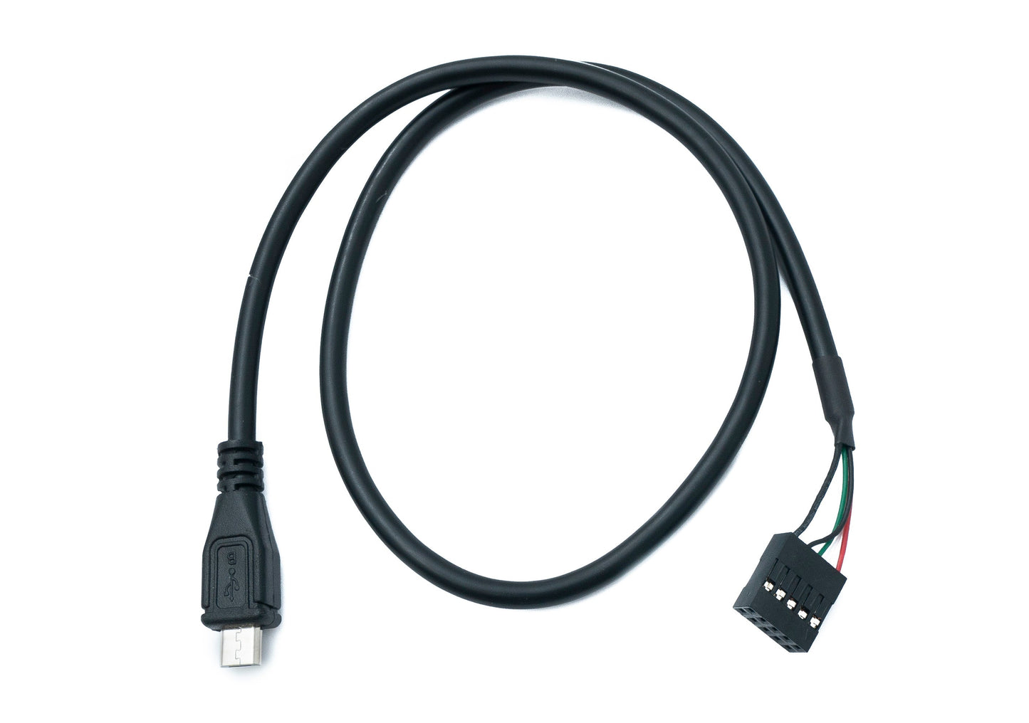 SYSTEM-S USB 2.0 snúra 50 cm Micro B karlkyns í 9 pinna Dupont kvenkyns 9 pinna kvenkyns