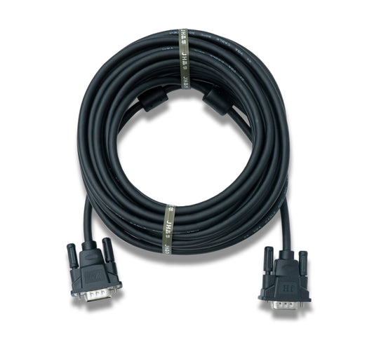 SYSTEM-S VGA snúra 10 m HD15 karlkyns í karlkyns spjaldfestingarskrúfa DSub 15 pinna millistykki