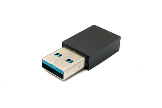 SYSTEM-S USB 3.1 Adapter Type C Female to 3.0 A Male 5 Gbit/s 100W in Black