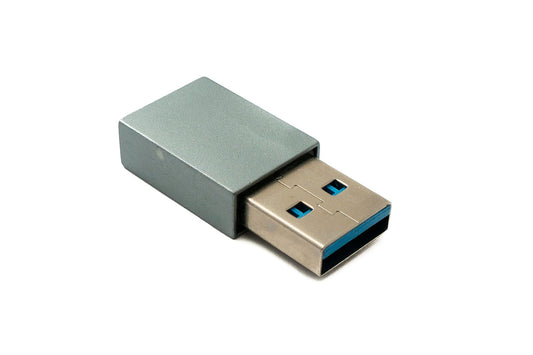 SYSTEM-S USB 3.1 Adapter Type C Female to 3.0 A Male 5 Gbit/s 100W in Gray