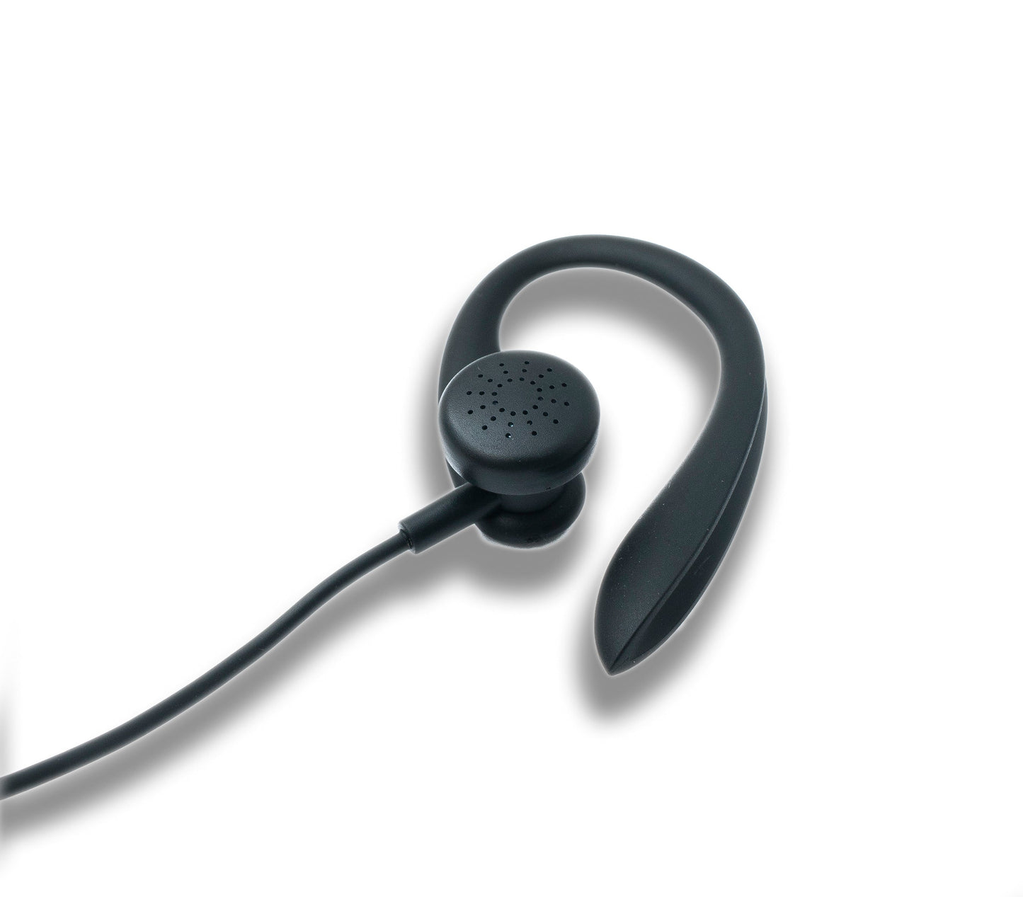 SYSTEM-S Mono In Ear Kopfhörer 115 cm AUX Klinke 3,5 mm Stecker mit Ohrhaken