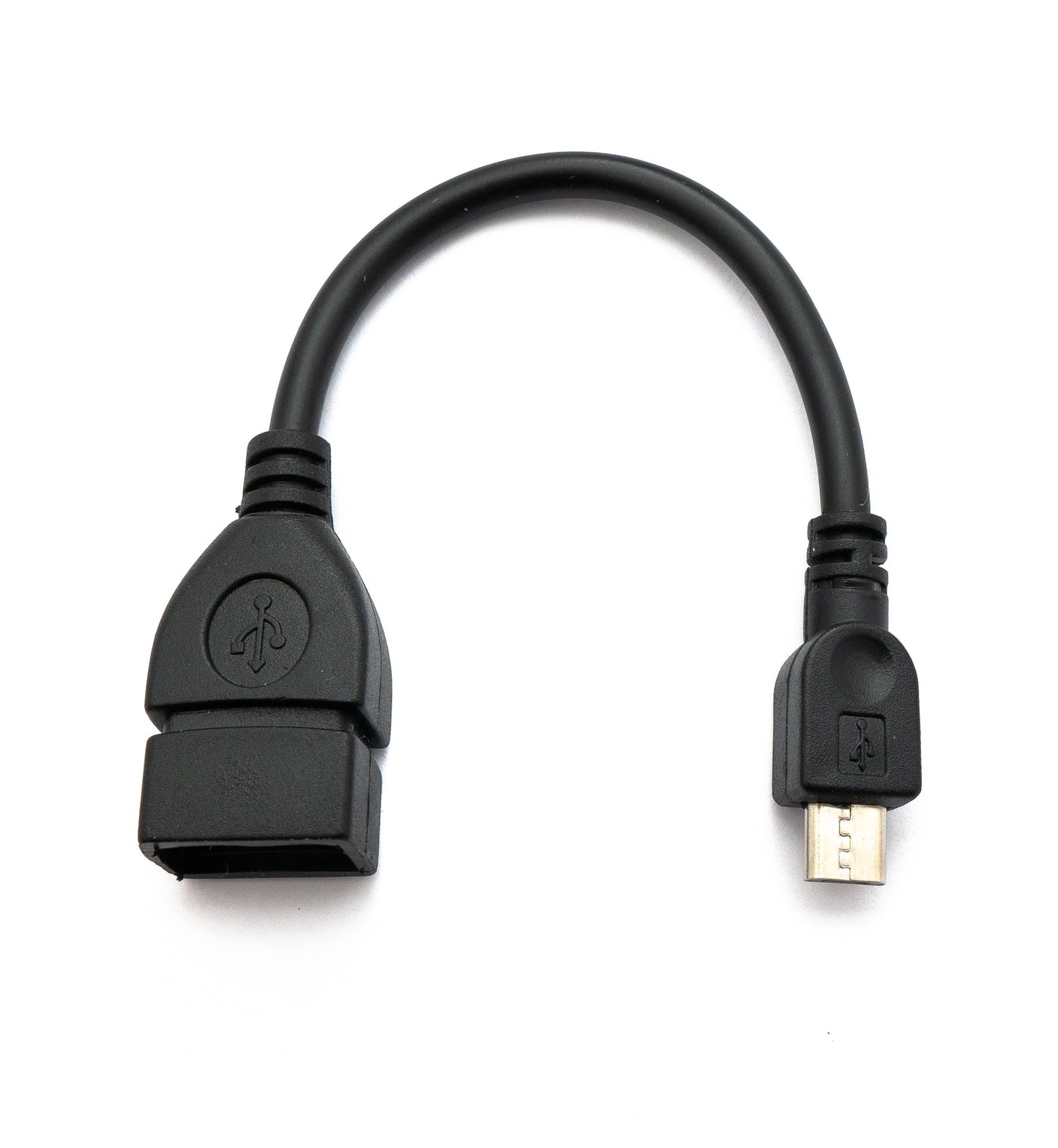 SYSTEM-S USB 2.0 cable 15 cm Micro B male to Type A female adapter in black
