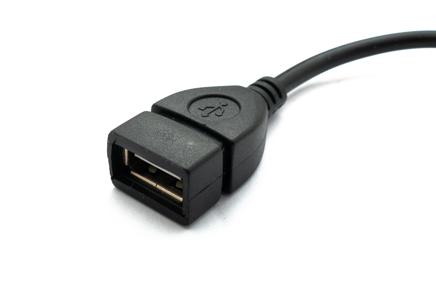 SYSTEM-S USB 2.0 cable 15 cm Micro B male to Type A female adapter in black