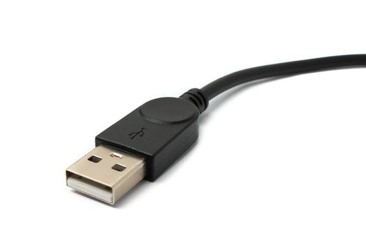 SYSTEM-S USB 2.0 cable 30 cm Mini B female to Type A male in black