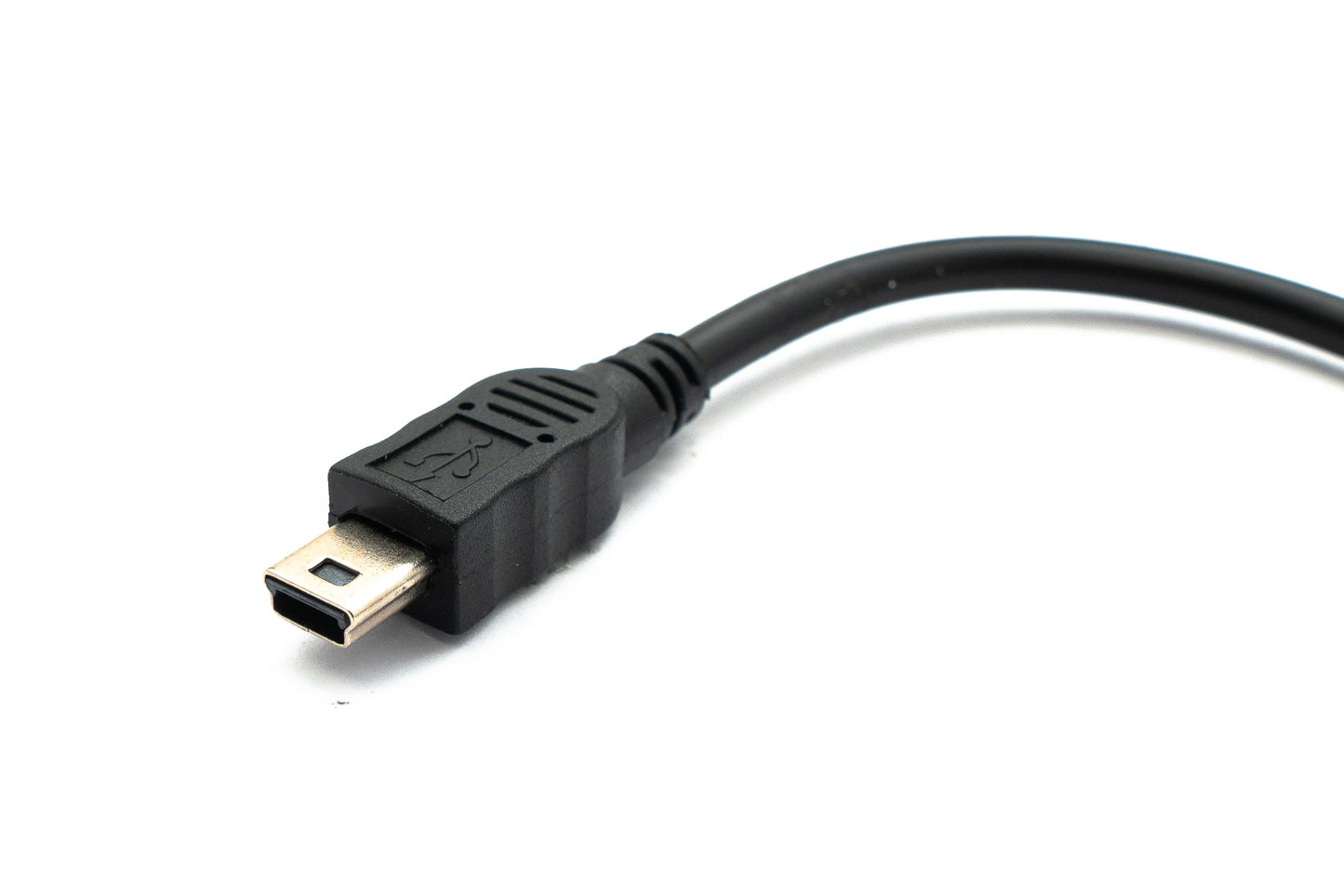 SYSTEM-S USB 2.0 snúra 15 cm Mini B tengi í Micro tengil millistykki í svörtu