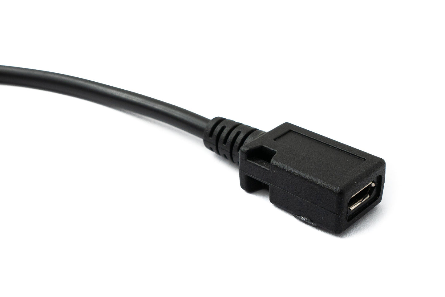 SYSTEM-S USB 2.0 Kabel 30 cm Micro B Buchse zu Typ A Stecker in Schwarz