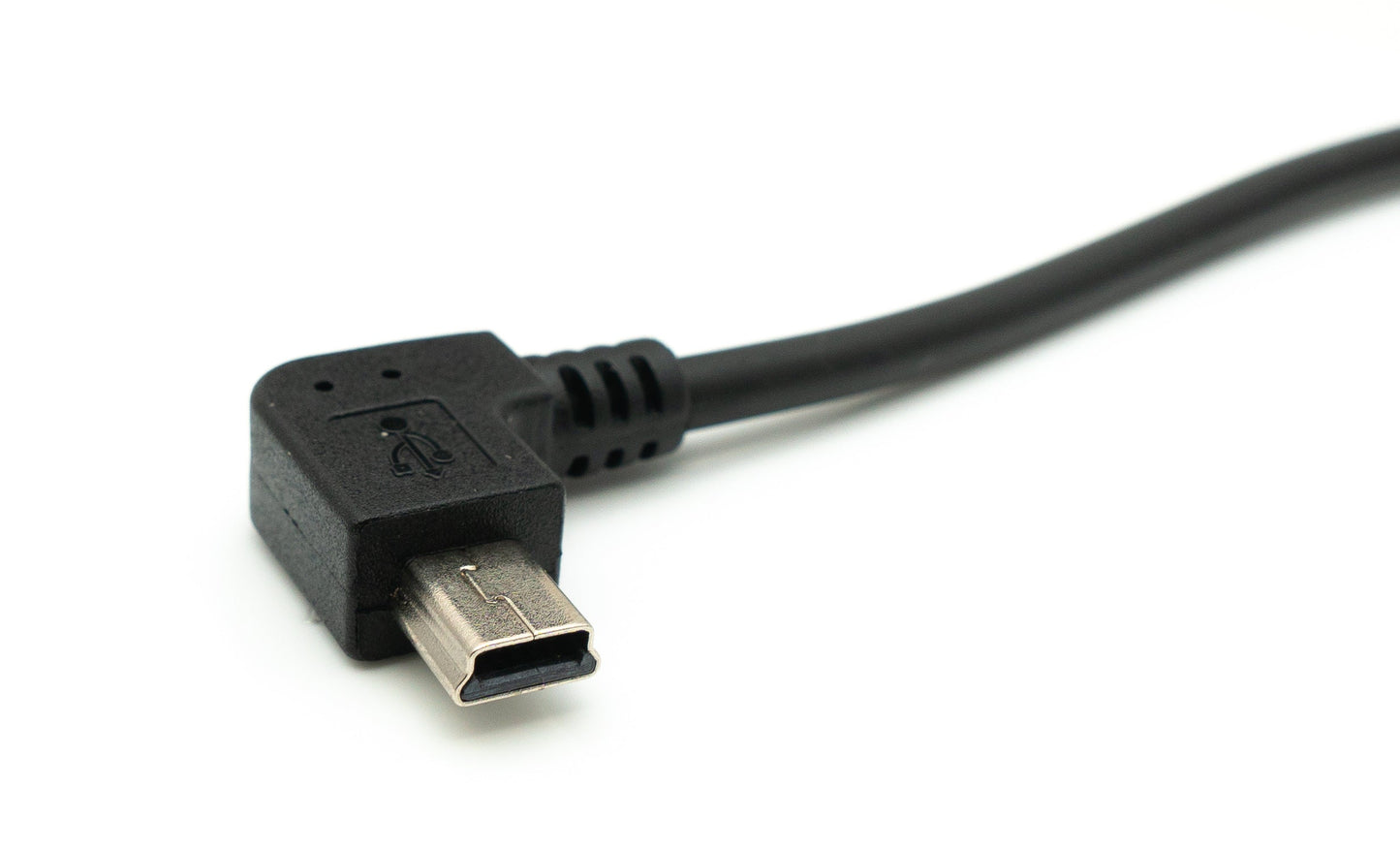 SYSTEM-S USB 2.0 Kabel 35 cm Mini B Buchse zu Typ A Stecker Winkel in Schwarz