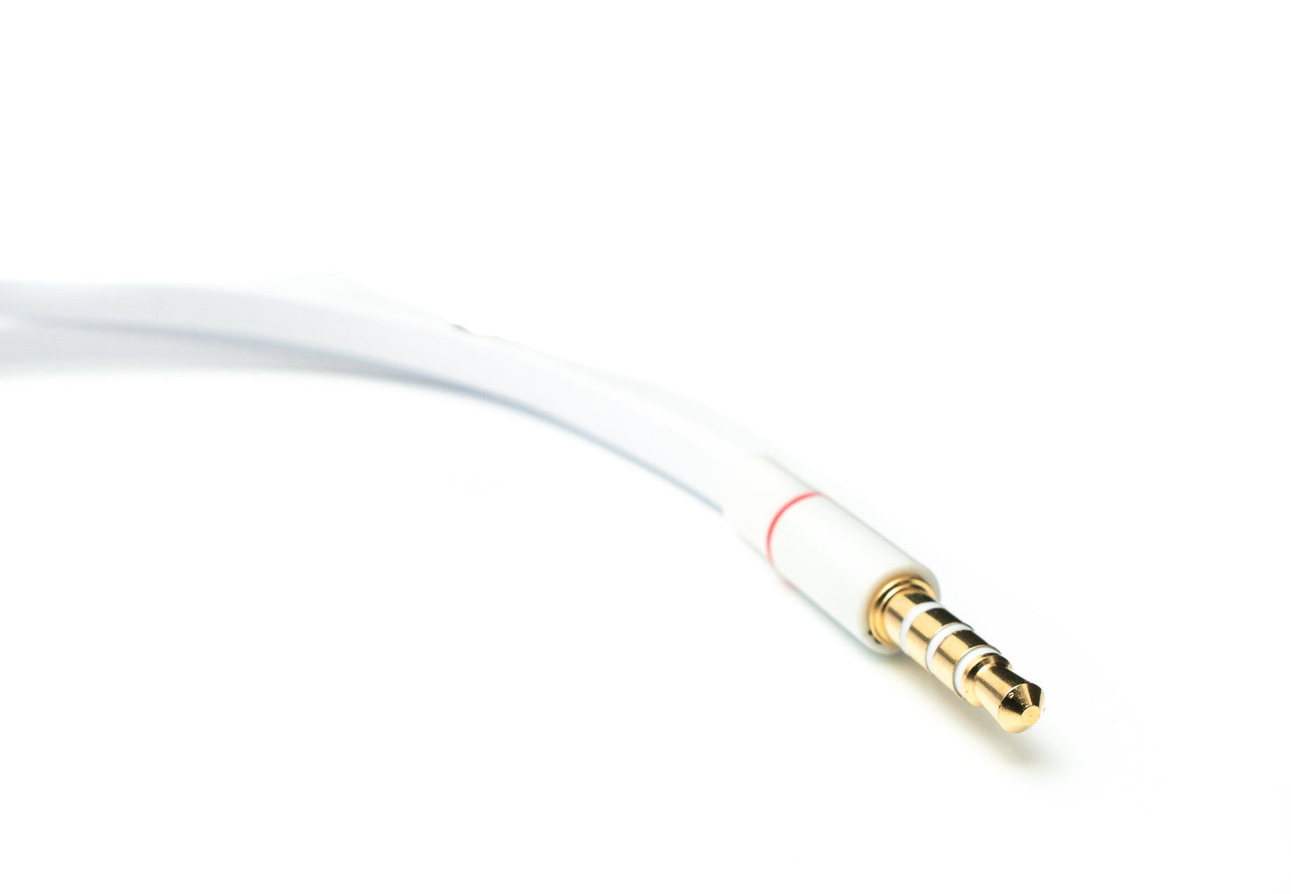 SYSTEM-S Hljóð Y-snúra 20 cm stereó AUX-tengi 3,5 mm karlkyns í 2x kvenkyns flatur í hvítum