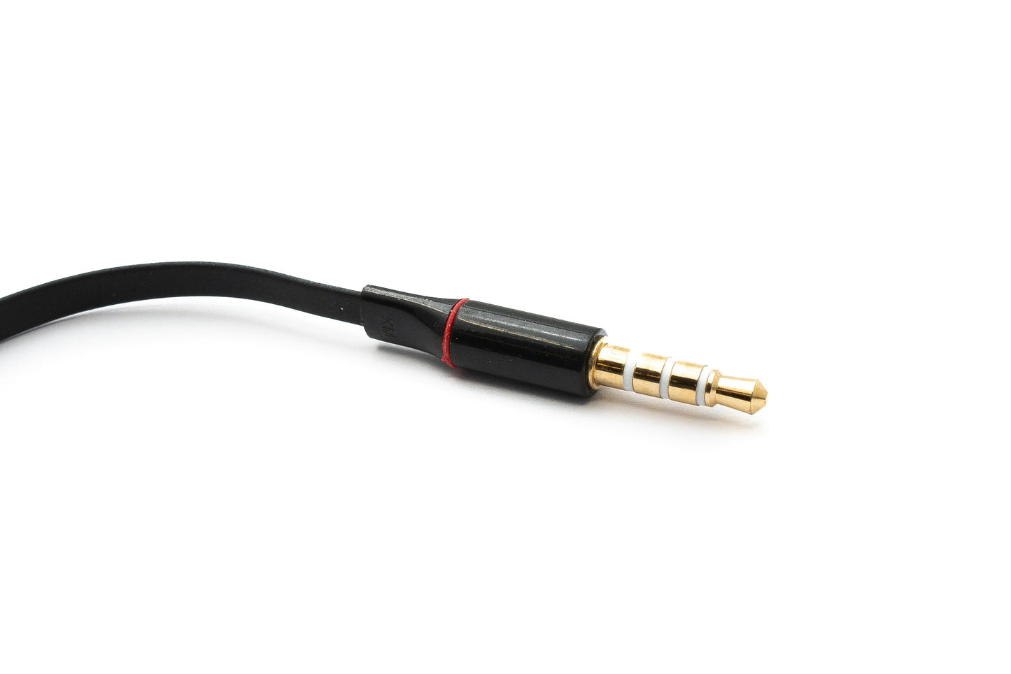 SYSTEM-S Hljóðsnúra 15 cm Stereo AUX Jack 3,5 mm karlkyns í kvenkyns flatur í svörtum
