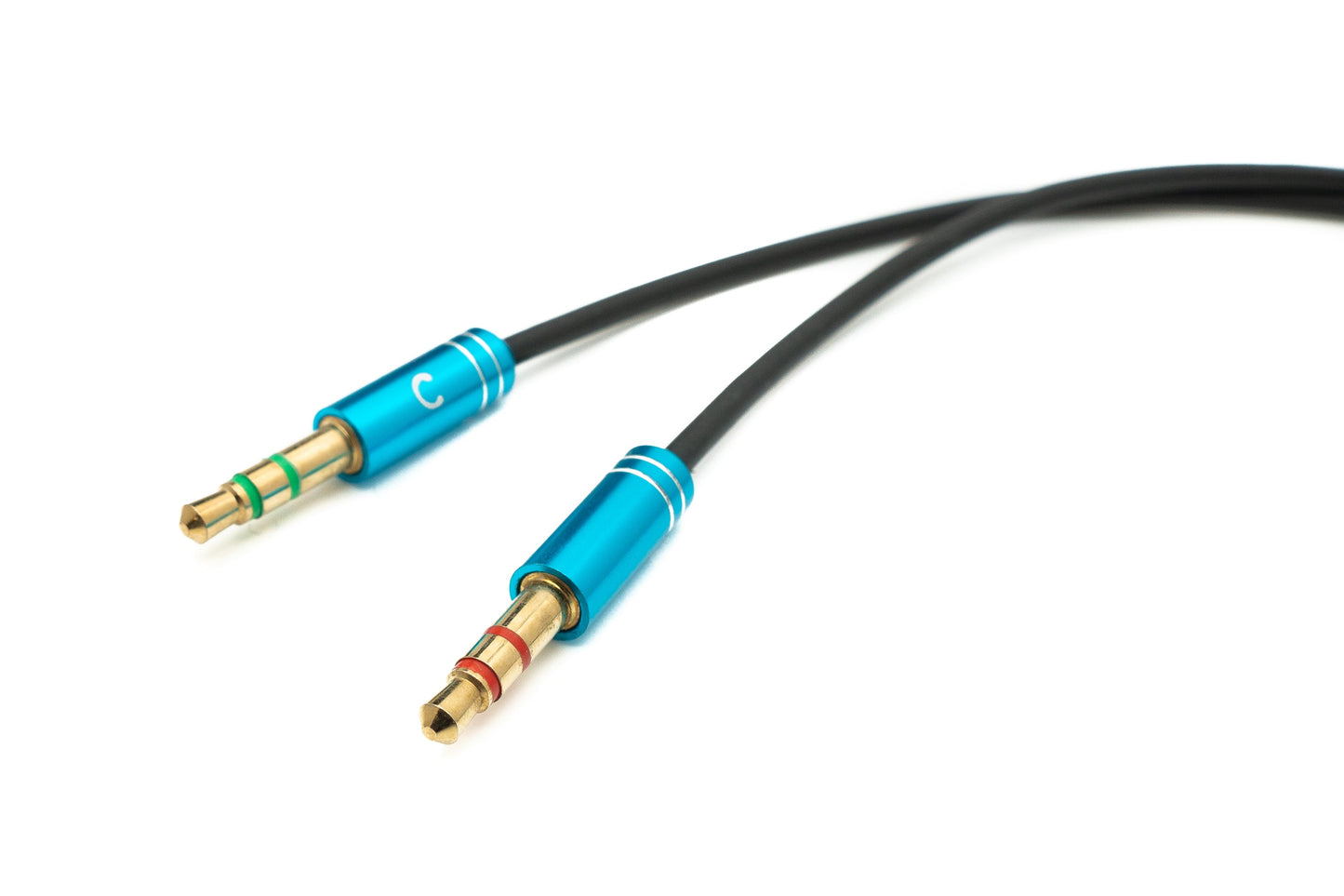 SYSTEM-S Hljóð Y-snúra 30 cm Stereo AUX tengi 3,5 mm kvenkyns í 2x karlkyns svart