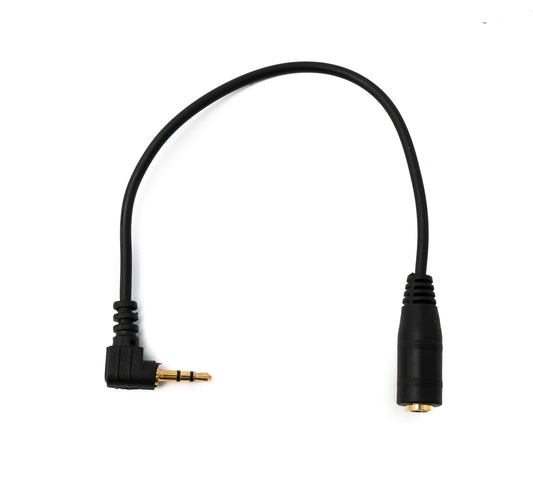 SYSTEM-S Audio Cable 15 cm Stereo AUX Jack 2.5mm Male to 3.5mm Female Angled Black