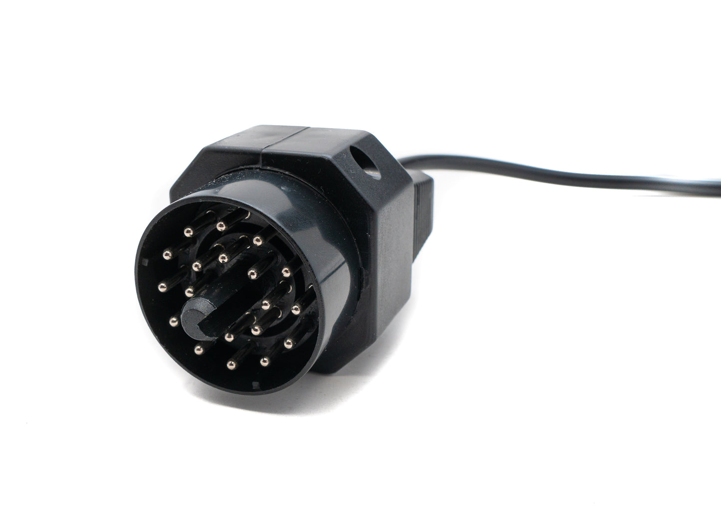 SYSTEM-S OBD snúra 35 cm OBD 2 tengi fyrir BMW 20 pinna í svörtu fyrir bílgreiningar