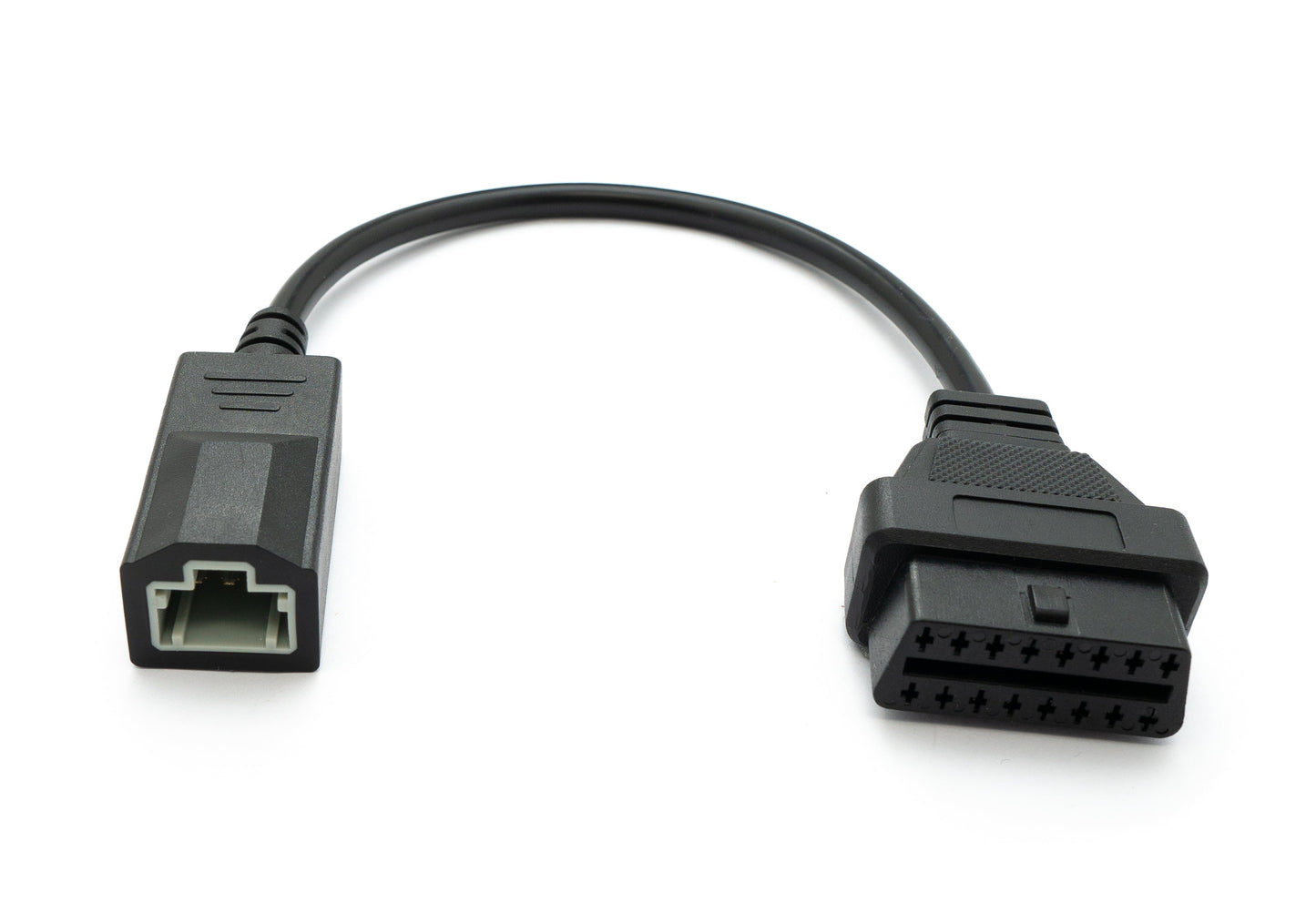 SYSTEM-S OBD snúra 30 cm OBD 2 tengill fyrir Honda 3 pinna í svörtu fyrir bílgreiningar