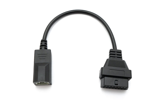 SYSTEM-S OBD snúra 30 cm OBD 2 tengill fyrir Honda 3 pinna í svörtu fyrir bílgreiningar
