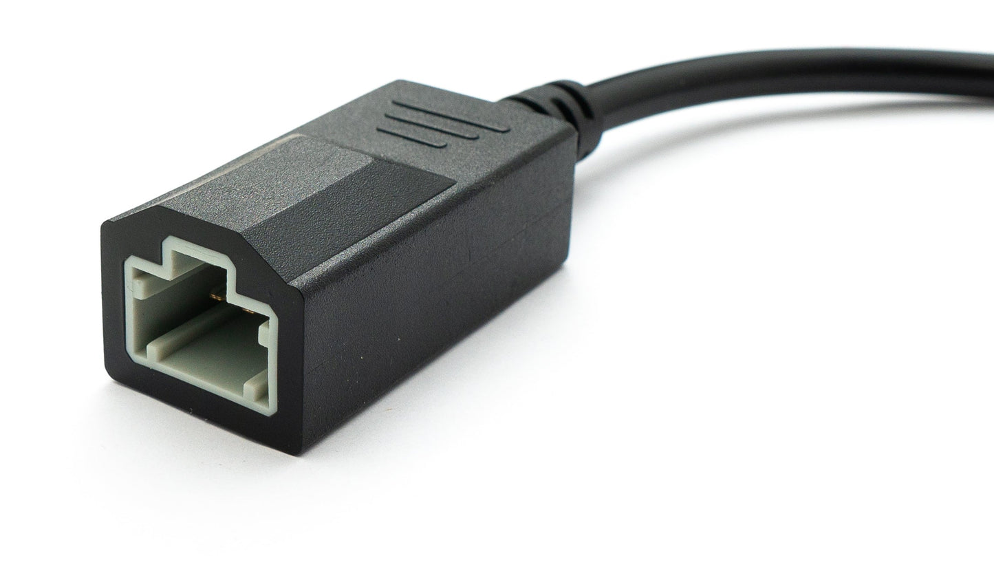 SYSTEM-S OBD snúra 30 cm OBD 2 tengill fyrir Honda 3 pinna í svörtu fyrir bílgreiningar