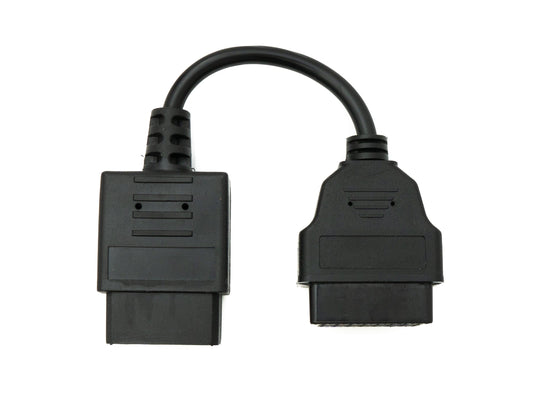 SYSTEM-S OBD snúra 10 cm OBD 2 tengi fyrir Subaru 9 pinna í svörtu fyrir bílgreiningar