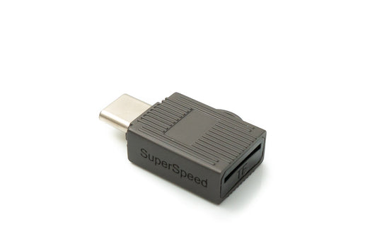 SYSTEM-S USB 3.1 Type C Micro SD kortalesari SDXC millistykki í gráu