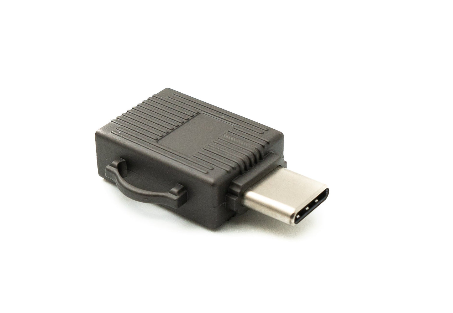 SYSTEM-S USB 3.1 Type C Micro SD kortalesari SDXC millistykki í gráu