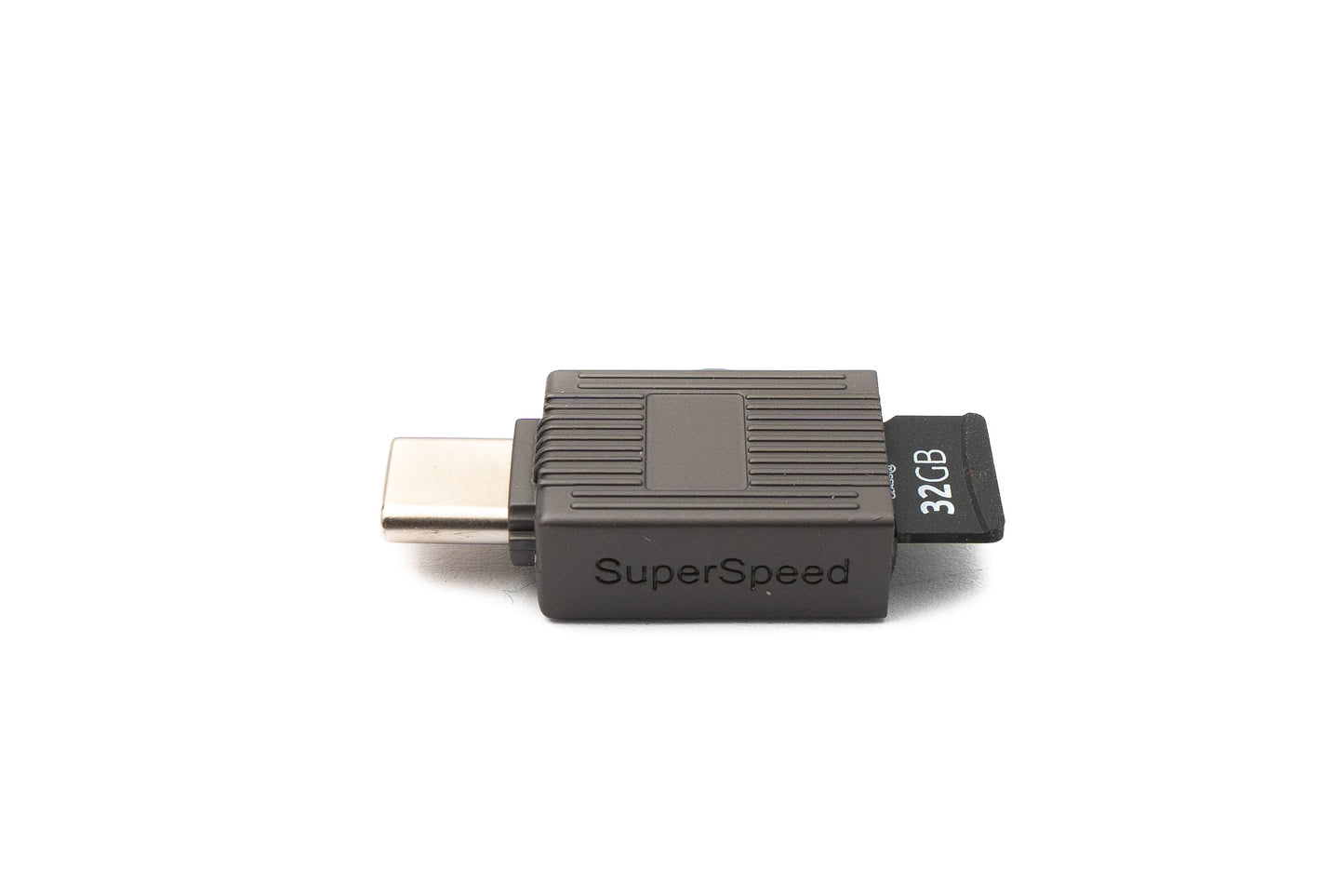 SYSTEM-S USB 3.1 Type C Micro SD kortalesari SDXC millistykki í gráu