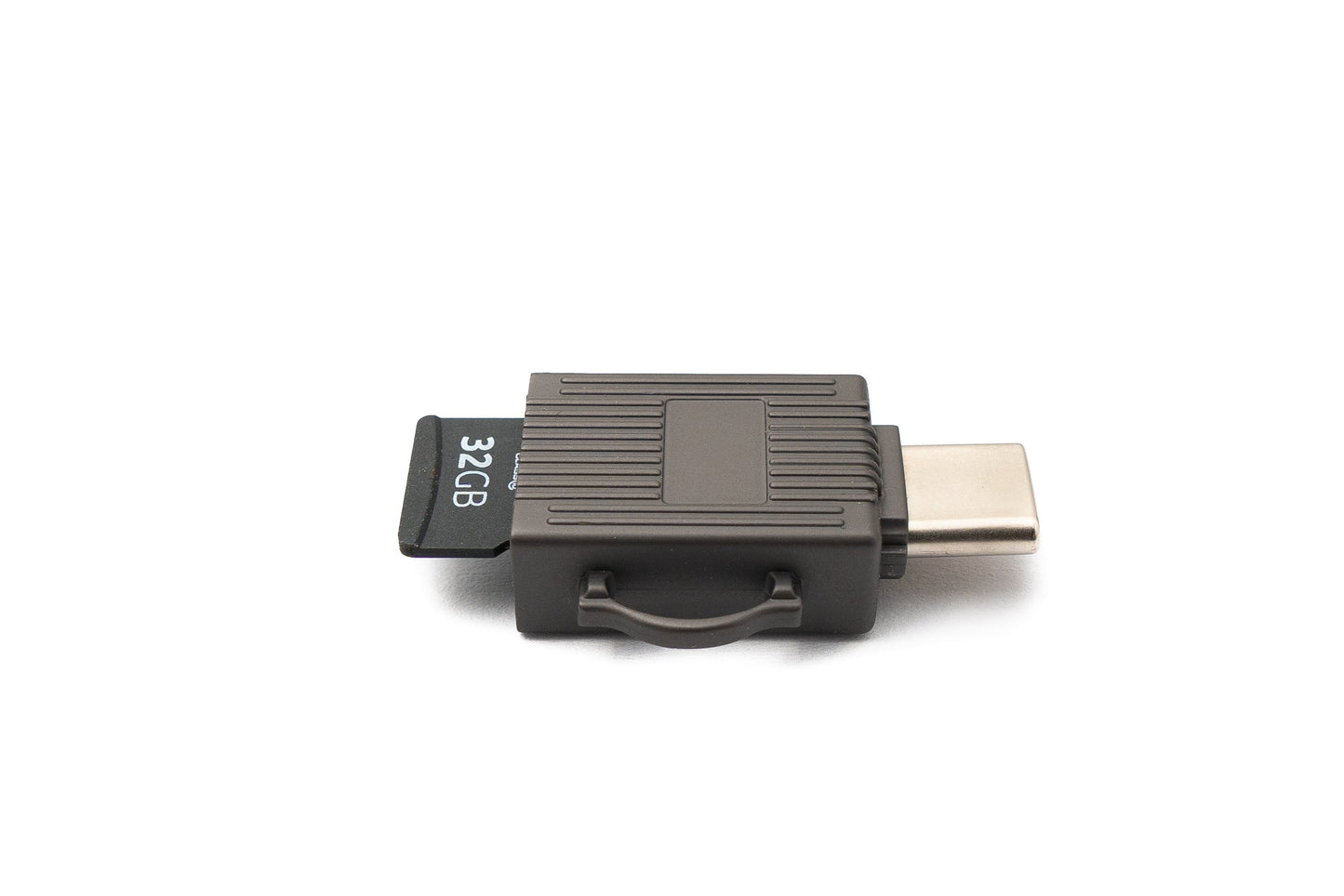 SYSTEM-S USB 3.1 Type C Micro SD kortalesari SDXC millistykki í gráu