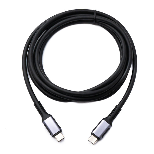 SYSTEM-S USB 3.2 Gen 1 cable 200 cm Type C male to male in black