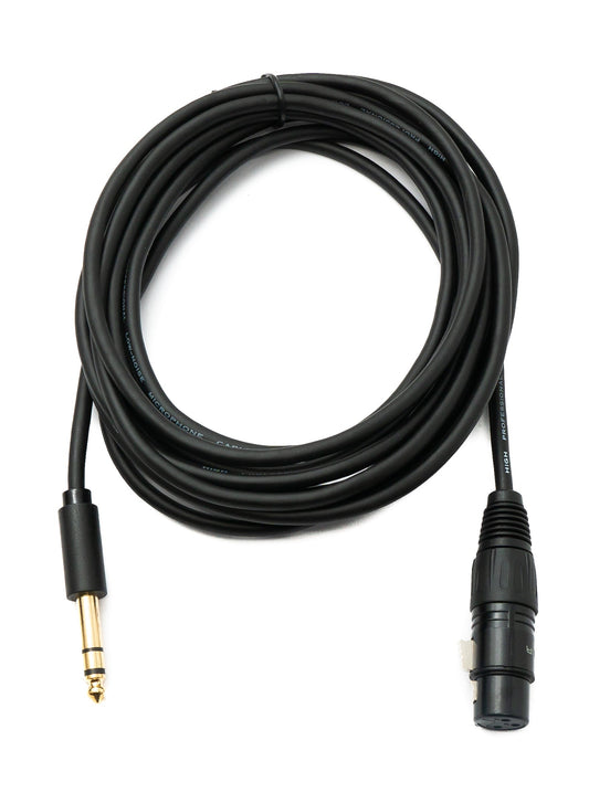SYSTEM-S Audio Cable 5 m XLR 3-pin socket to 6.35 mm jack plug AUX