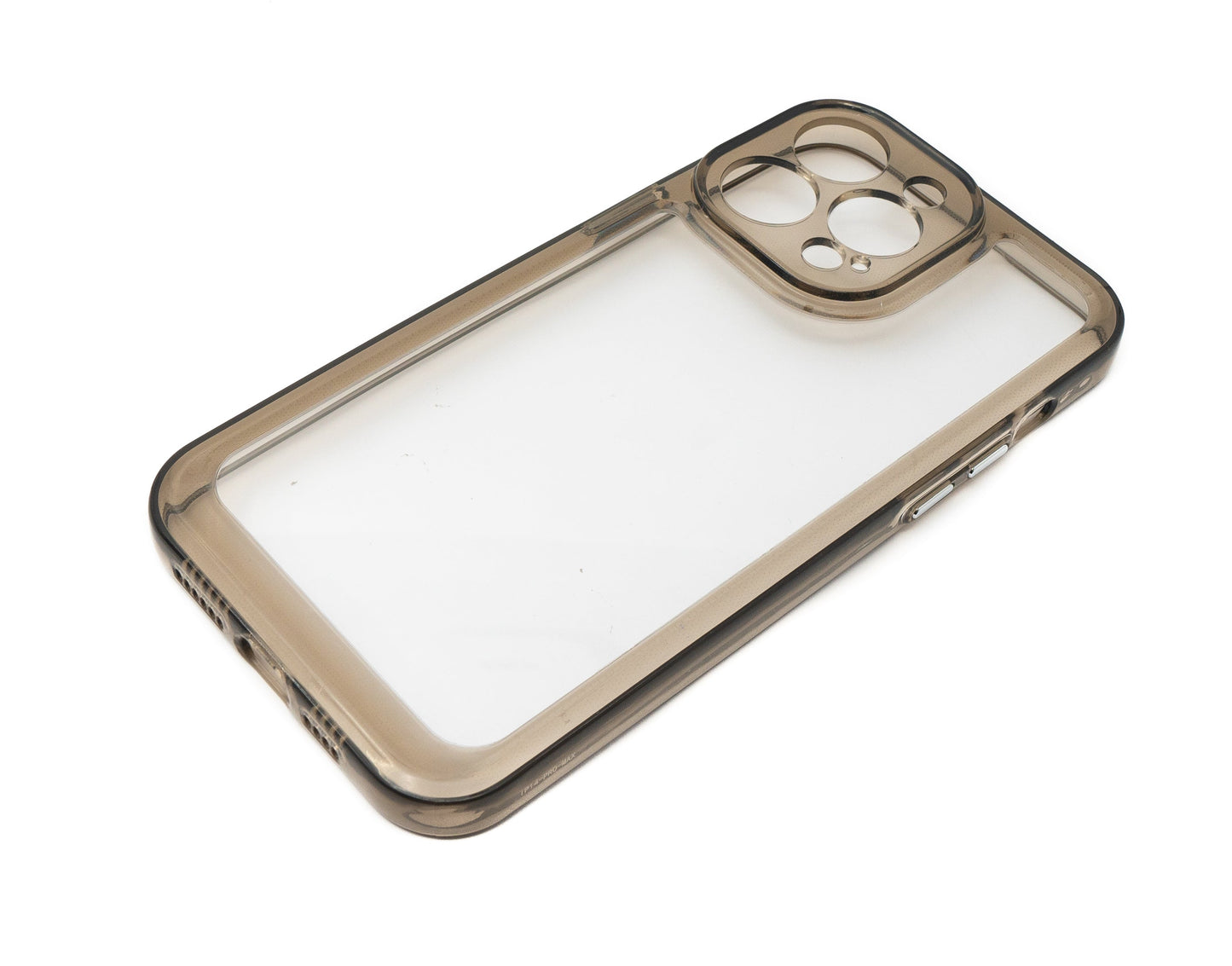 SYSTEM-S Protective Case Shockproof TPU Silicone Black Transparent Case for iPhone 14 Pro Max