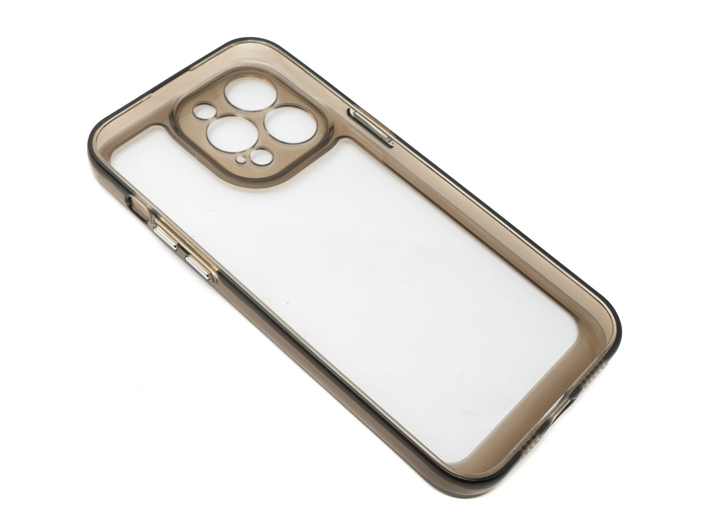 SYSTEM-S Protective Case Shockproof TPU Silicone Black Transparent Case for iPhone 14 Pro Max