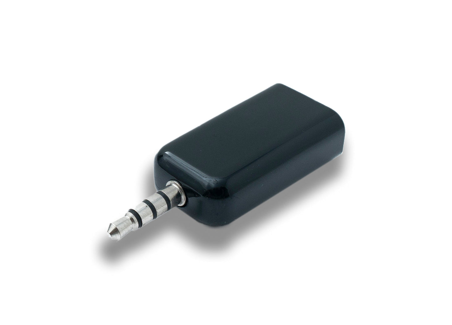 SYSTEM-S Audio USB Adapter 3.5 mm jack plug to 2.0 Type A socket AUX cable in black