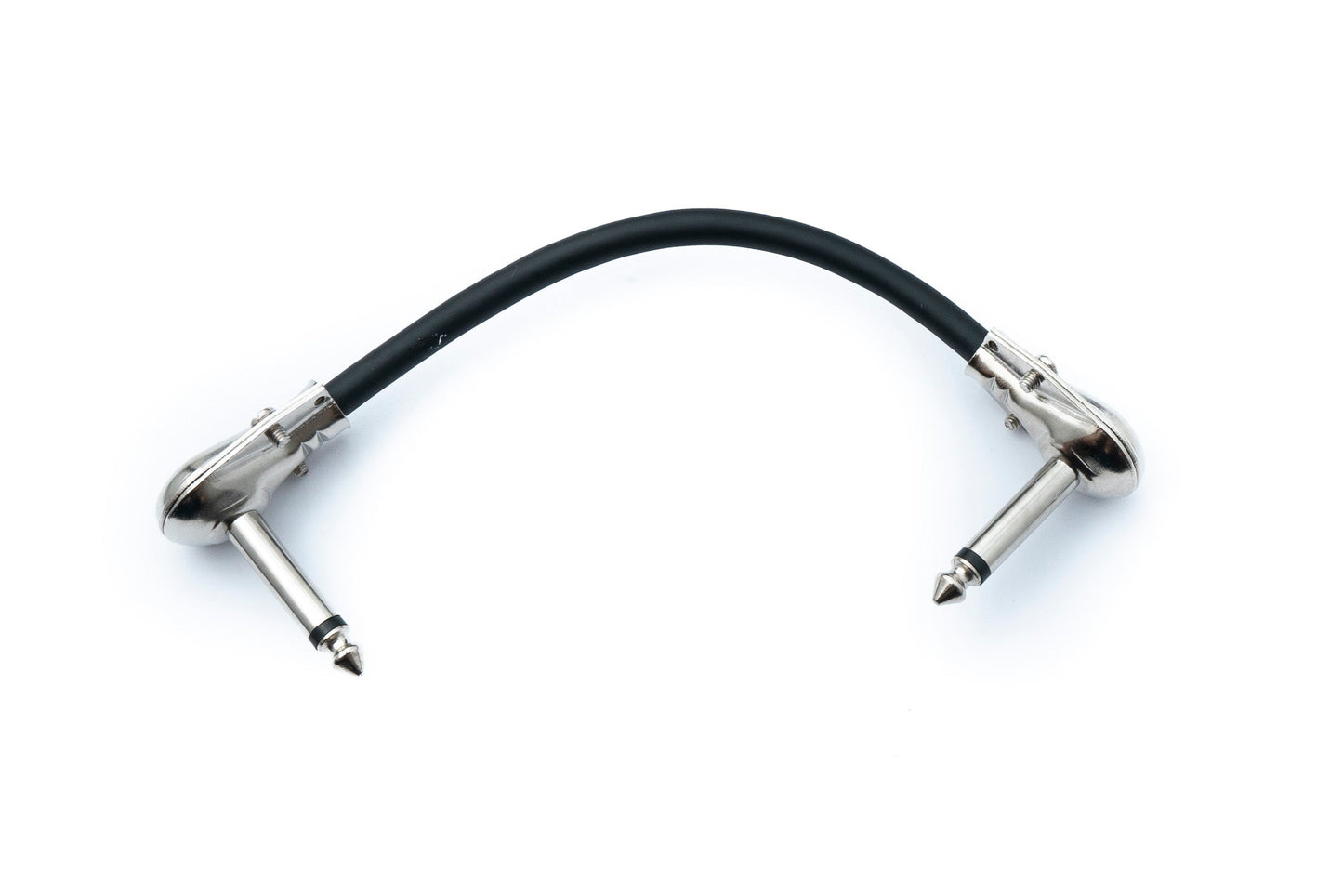 SYSTEM-S Hljóðtengisnúra 15 cm AUX 6,35 mm 2 pinna tengi í tengi horn millistykki