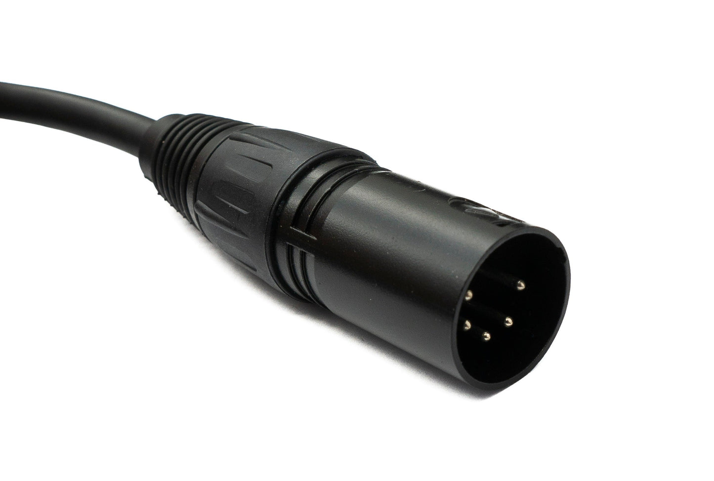 SYSTEM-S Audio XLR snúra 50 cm 5 pinna karlkyns í 3 pinna kvenkyns í svörtu