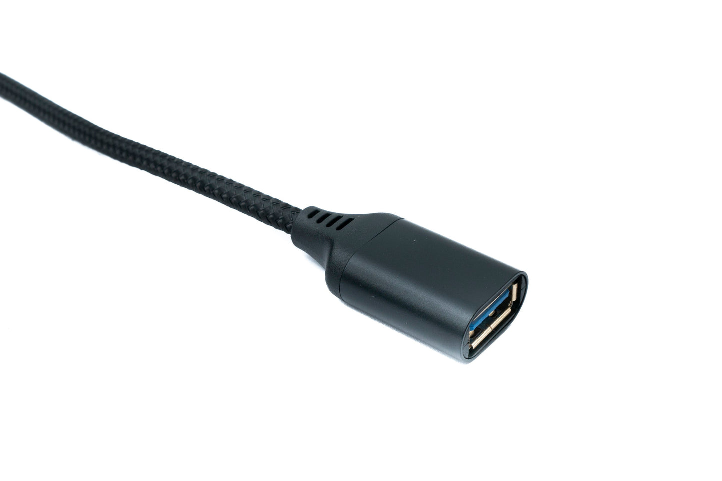 SYSTEM-S USB 3.0 snúra 5 m Tegund A karlkyns í kvenkyns fléttuð 5 Gbit/s í svörtu