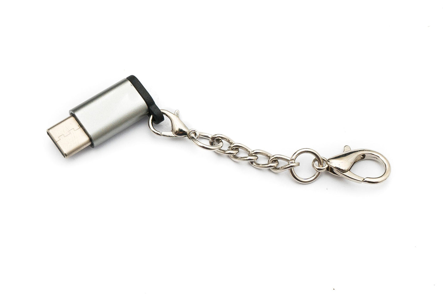 SYSTEM-S USB 3.1 millistykki af gerðinni C karlkyns í 2.0 Micro B kvenkyns keðja í gráu