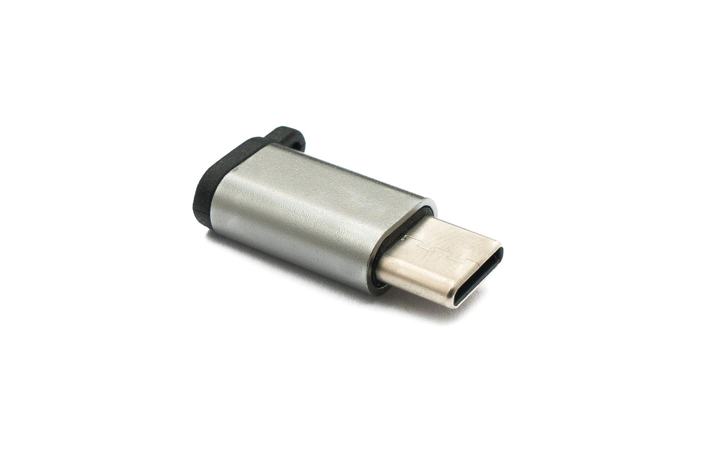 SYSTEM-S USB 3.1 millistykki af gerðinni C karlkyns í 2.0 Micro B kvenkyns keðja í gráu