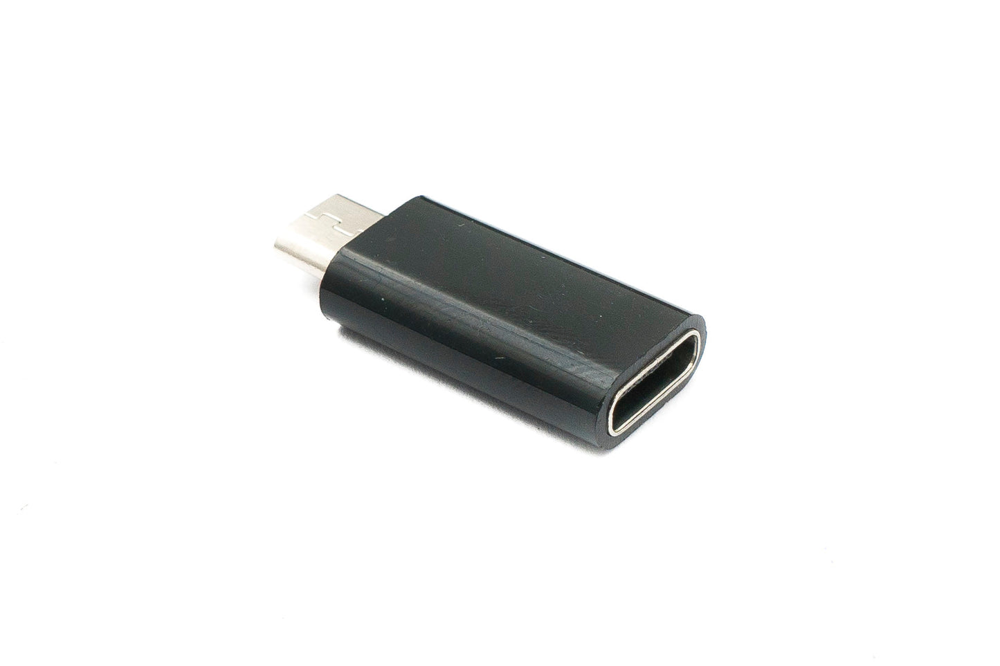 SYSTEM-S USB 3.1 millistykki af gerðinni C kvenkyns í 2.0 Micro B karlkyns í svörtu