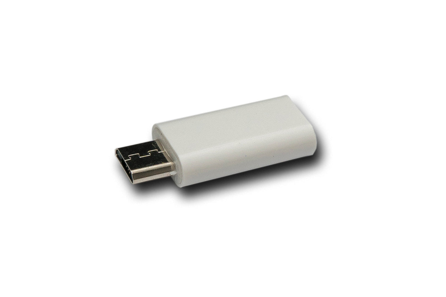 SYSTEM-S USB 3.1 millistykki af gerðinni C kvenkyns í 2.0 Micro B karlkyns í hvítu