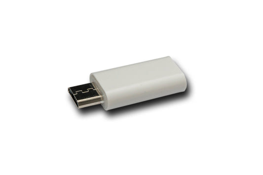 SYSTEM-S USB 3.1 millistykki af gerðinni C kvenkyns í 2.0 Micro B karlkyns í hvítu