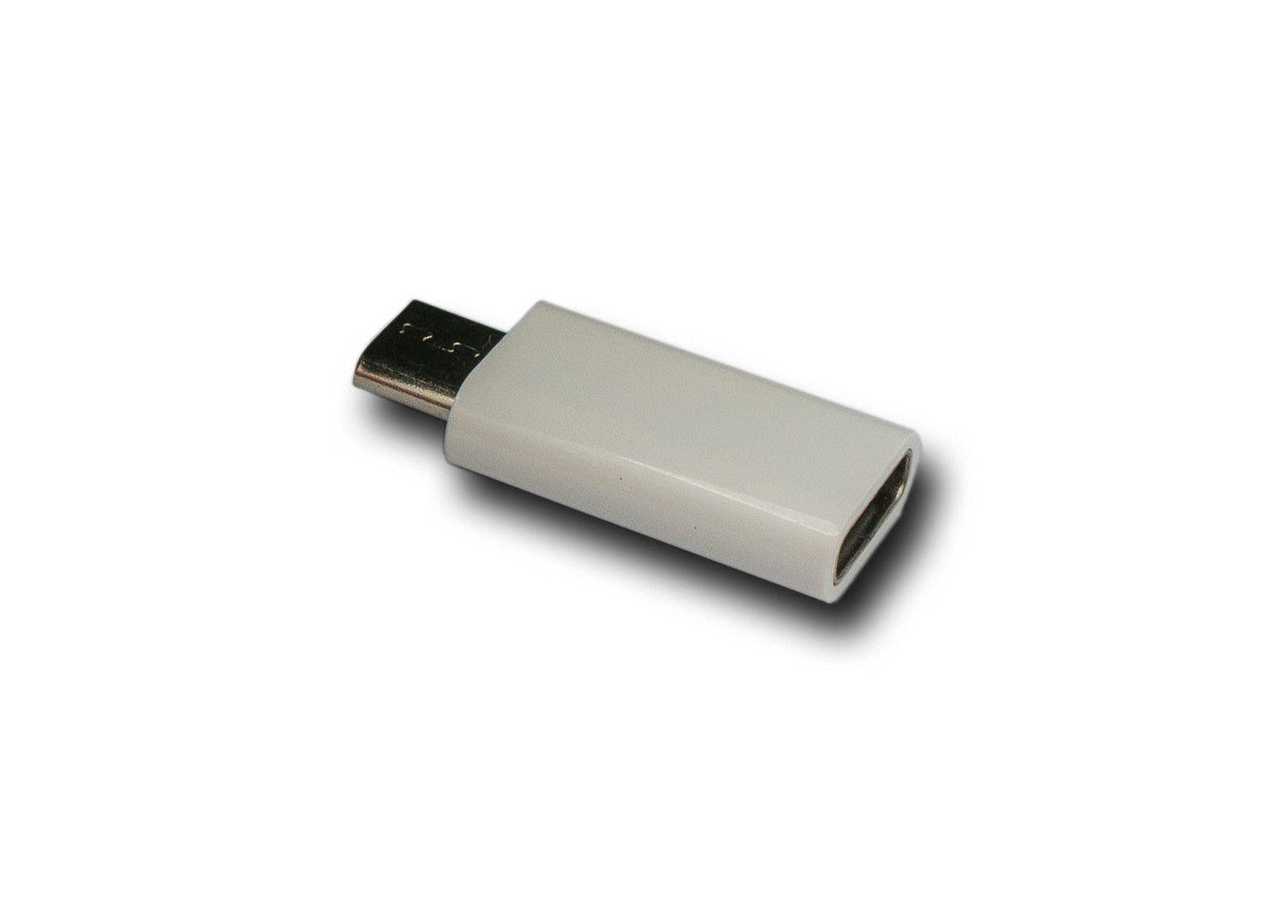 SYSTEM-S USB 3.1 millistykki af gerðinni C kvenkyns í 2.0 Micro B karlkyns í hvítu