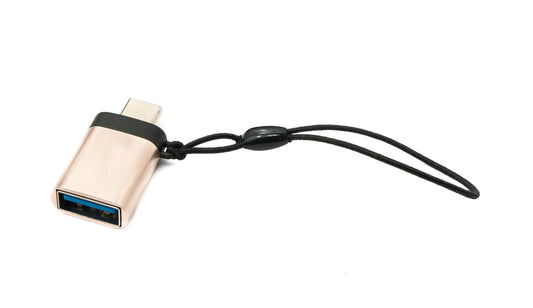 SYSTEM-S USB 3.1 millistykki af gerð C karlkyns í 3.0 af gerð A kvenkyns lykkja í bleikum gulum