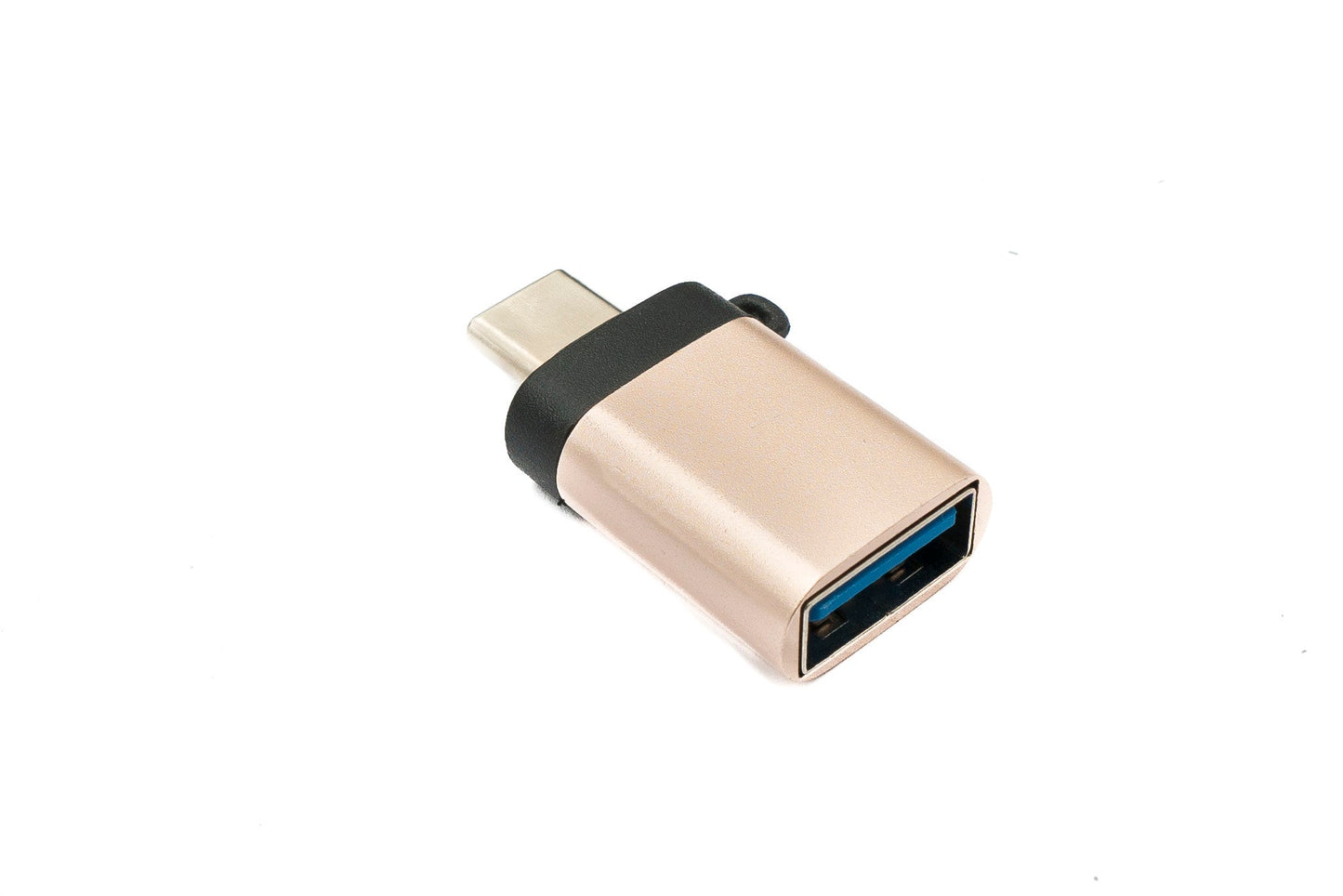 SYSTEM-S USB 3.1 millistykki af gerð C karlkyns í 3.0 af gerð A kvenkyns lykkja í bleikum gulum