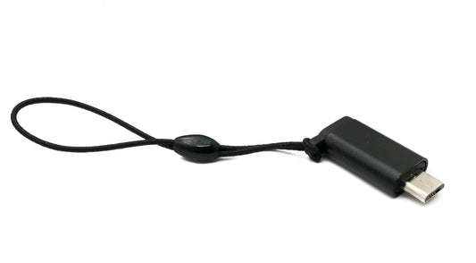SYSTEM-S USB 3.1 millistykki af gerðinni C kvenkyns í 2.0 Micro B karlkyns lykkja í svörtu